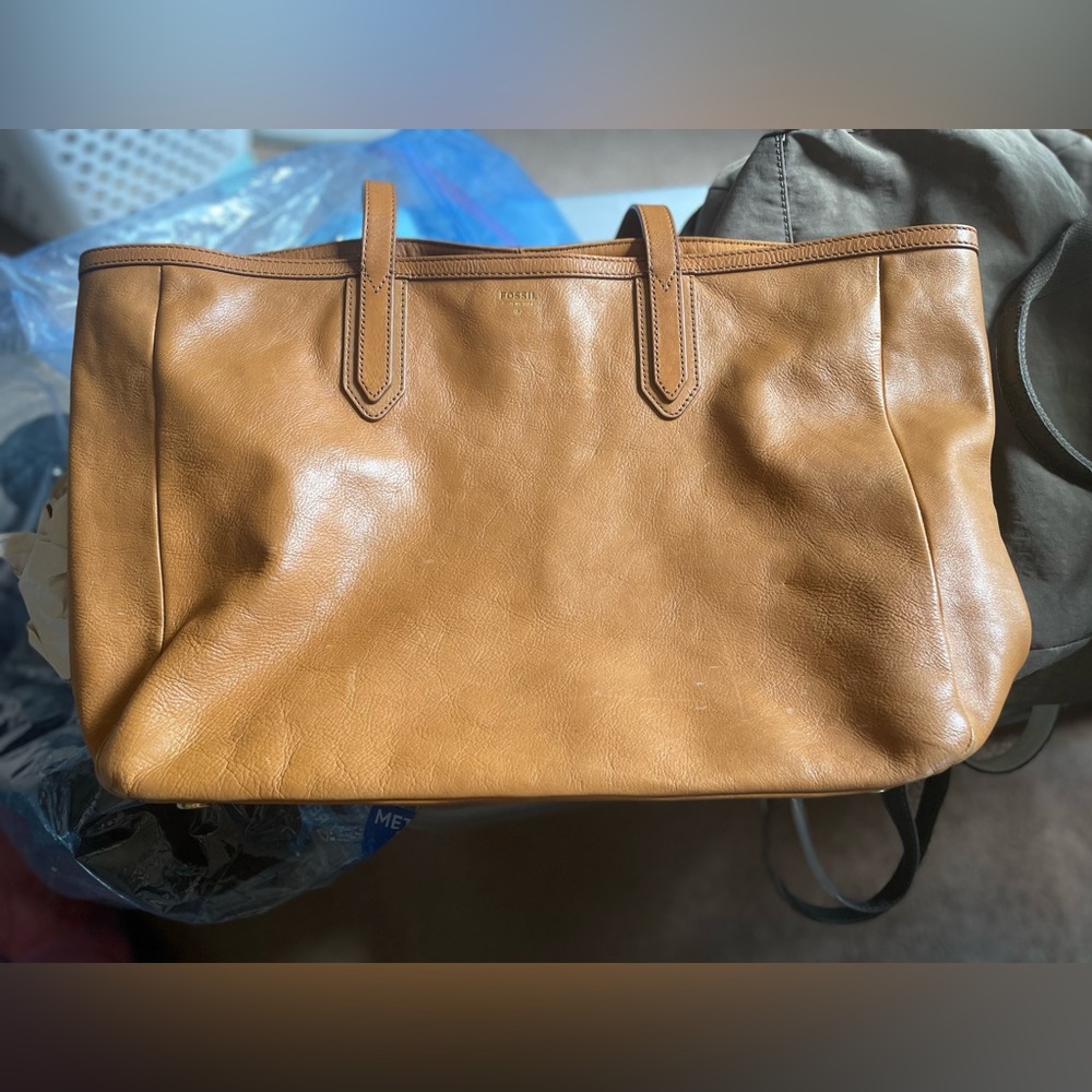 Fossil Leather Tote